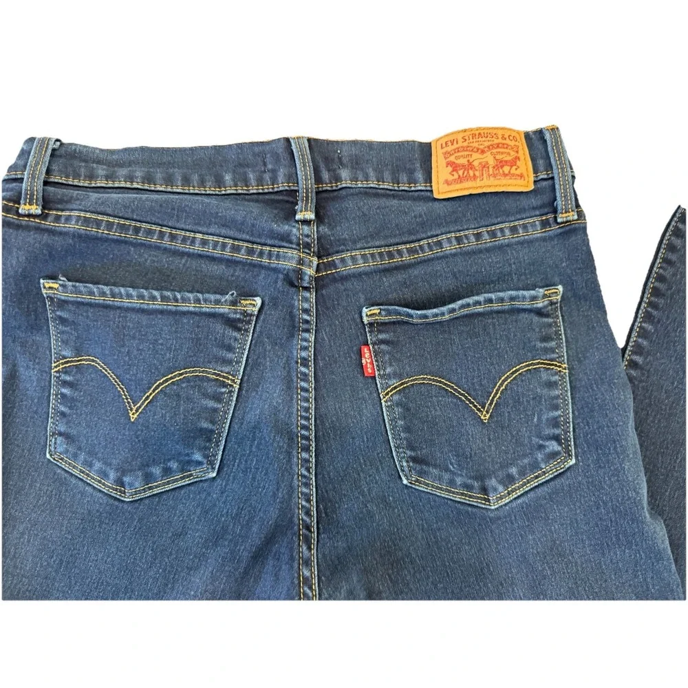 Levi's Womens Jean Size 28‎ Blue Mile High Super shaping Skinny Denim Jean